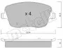 Комплект тормозных колодок, дисковый тормоз 22-0547-0 Metelli 2205470 (фото 2)