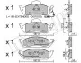 Комплект гальмівних колодок (дискових) METELLI 22-0569-0 2205690