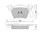 Комплект тормозных колодок, дисковый тормоз 22-0574-0 Metelli 2205740 (фото 7)