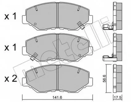 Комплект гальмівних колодок (дискових) 22-0606-0 Metelli 2206060