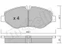 Комплект тормозных колодок, дисковый тормоз 22-0671-1 Metelli 2206711 (фото 6)