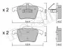 Комплект гальмівних колодок (дискових) 22-0688-0 Metelli 2206880 (фото 1)