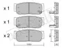 Комплект гальмівних колодок (дискових) 22-0727-0 Metelli 2207270 (фото 1)