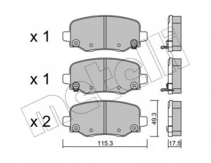 Комплект тормозных колодок 22-1002-1 Metelli 2210021