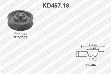 Комплект ременя ГРМ SNR SNR NTN KD45718
