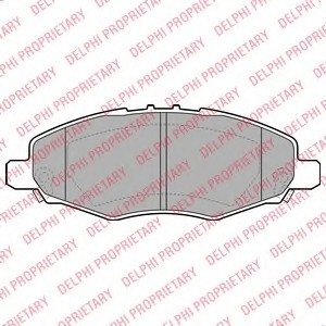 Комплект тормозных колодок, дисковый тормоз Delphi LP2059 (фото 1)