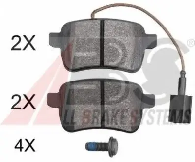 Тормозные колодки дисковые ABS A.B.S. 37775
