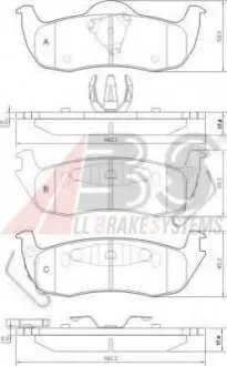 Тормозные колодки дисковые ABS A.B.S. 37534