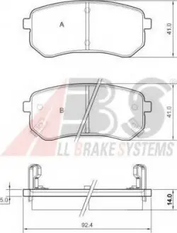 Тормозные колодки дисковые ABS A.B.S. 37515