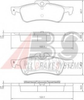 Гальмiвнi колодки дисковi ABS A.B.S. 37305