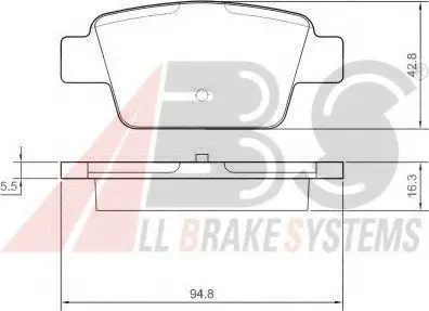 Тормозные колодки дисковые ABS A.B.S. 37291