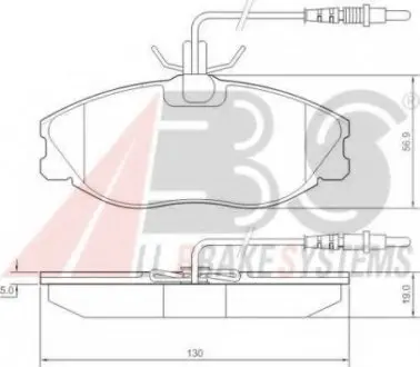 Тормозные колодки дисковые ABS A.B.S. 36977