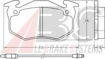 Тормозные колодки дисковые ABS A.B.S. 36525