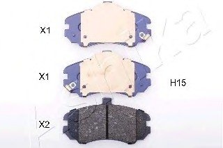 Комплект гальмівних колодок, дискове гальмо ASHIKA 500HH15 (фото 1)