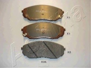 Комплект тормозных колодок, дисковый тормоз ASHIKA 50K0008 (фото 1)