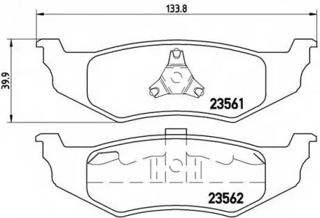 Комплект тормозных колодок, дисковый тормоз BREMBO P11010