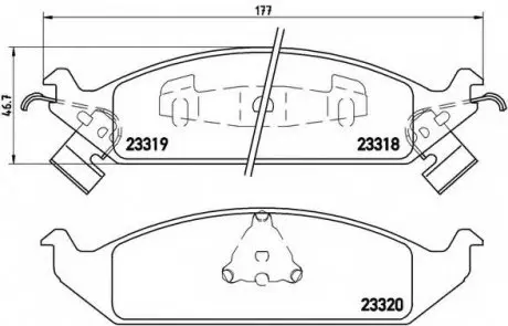 Комплект тормозных колодок, дисковый тормоз BREMBO P11011