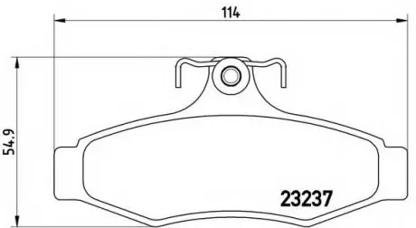 Комплект тормозных колодок, дисковый тормоз BREMBO P15005