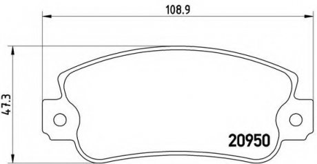 Комплект тормозных колодок, дисковый тормоз BREMBO P23021 (фото 1)