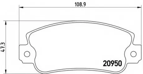 Комплект гальмівних колодок, дискове гальмо BREMBO P23021