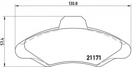 Комплект тормозных колодок, дисковый тормоз BREMBO P24029 (фото 1)