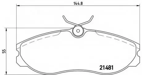 Комплект тормозных колодок, дисковый тормоз BREMBO P24039