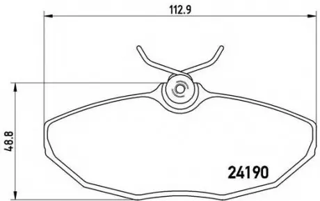Комплект тормозных колодок, дисковый тормоз BREMBO P36015 (фото 1)