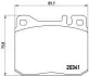 Комплект тормозных колодок, дисковый тормоз BREMBO P50004
