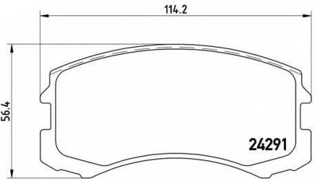 Комплект тормозных колодок, дисковый тормоз BREMBO P54041 (фото 1)