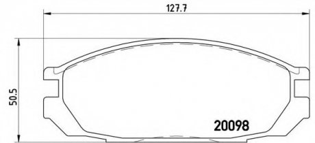 Комплект тормозных колодок, дисковый тормоз BREMBO P56020 (фото 1)