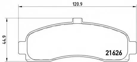 Комплект гальмівних колодок, дискове гальмо BREMBO P56031