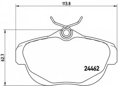 Комплект тормозных колодок, дисковый тормоз BREMBO P61087