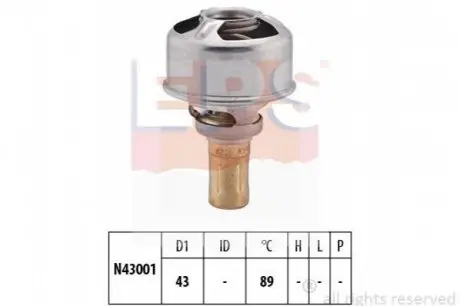 Термостат Renault 1.1/1.2/1.4 1397 C1J 07/88>11/95 EPS 1880246