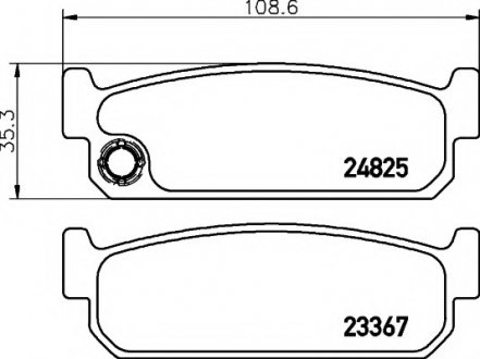 Комплект тормозных колодок, дисковый тормоз MINTEX MDB2175