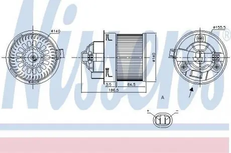 Вентилятор салона NIS NISSENS 87250