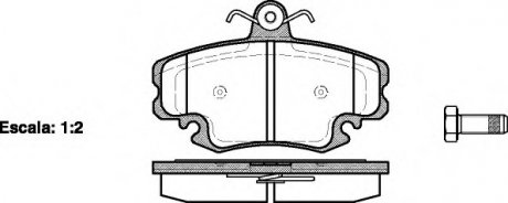 Комплект тормозных колодок, дисковый тормоз P0413.20 WOKING P041320 (фото 1)