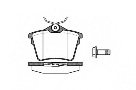 Комплект тормозных колодок, дисковый тормоз P10033.00 WOKING P1003300 (фото 1)