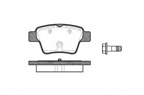 Гальмівні колодки зад. Peugeot 207/307/Citroen C4 06- (Bosch) P10383.00 WOKING P1038300
