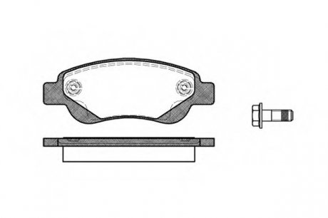 Комплект тормозных колодок, дисковый тормоз P10773.00 WOKING P1077300 (фото 1)