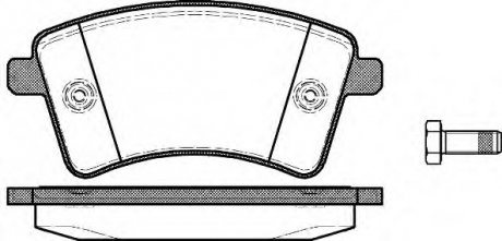 Комплект тормозных колодок, дисковый тормоз P12513.00 WOKING P1251300 (фото 1)