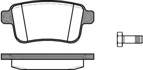 Комплект тормозных колодок, дисковый тормоз P12523.00 WOKING P1252300 (фото 1)