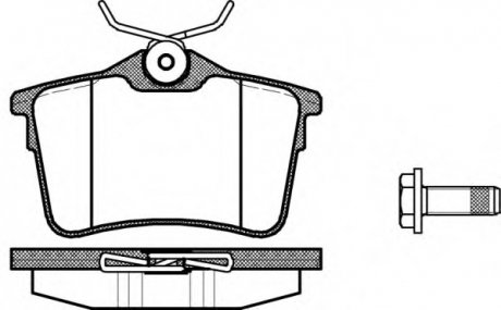 Комплект тормозных колодок, дисковый тормоз P12823.00 WOKING P1282300