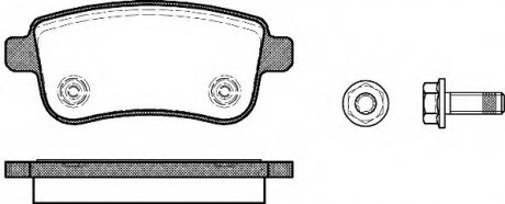 Комплект гальмівних колодок, дискове гальмо P12873.00 WOKING P1287300 (фото 1)