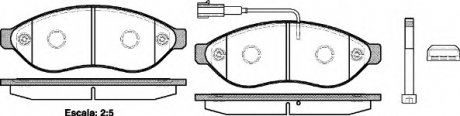 Комплект тормозных колодок, дисковый тормоз P13373.01 WOKING P1337301 (фото 1)