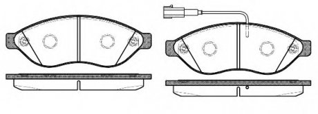 Комплект тормозных колодок, дисковый тормоз P13373.12 WOKING P1337312 (фото 1)