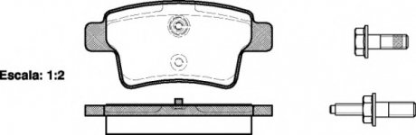 Комплект тормозных колодок, дисковый тормоз P13413.00 WOKING P1341300 (фото 1)