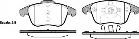 Комплект тормозных колодок, дисковый тормоз P13493.00 WOKING P1349300 (фото 1)