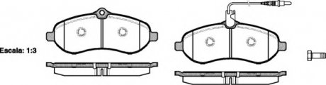 Комплект тормозных колодок, дисковый тормоз P13923.01 WOKING P1392301