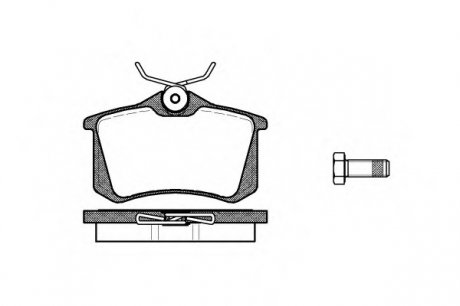 Комплект тормозных колодок, дисковый тормоз P3633.10 WOKING P363310 (фото 1)