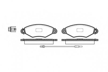 Комплект тормозных колодок, дисковый тормоз P7433.01 WOKING P743301